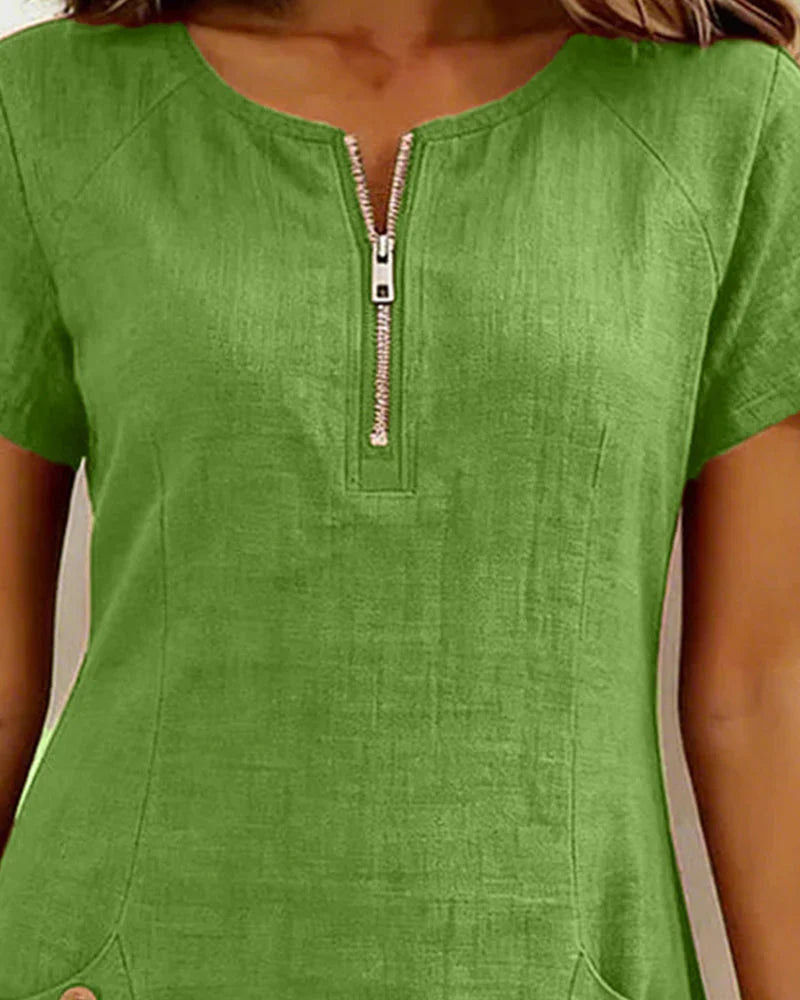 Mila elegante midi jurk in Groen